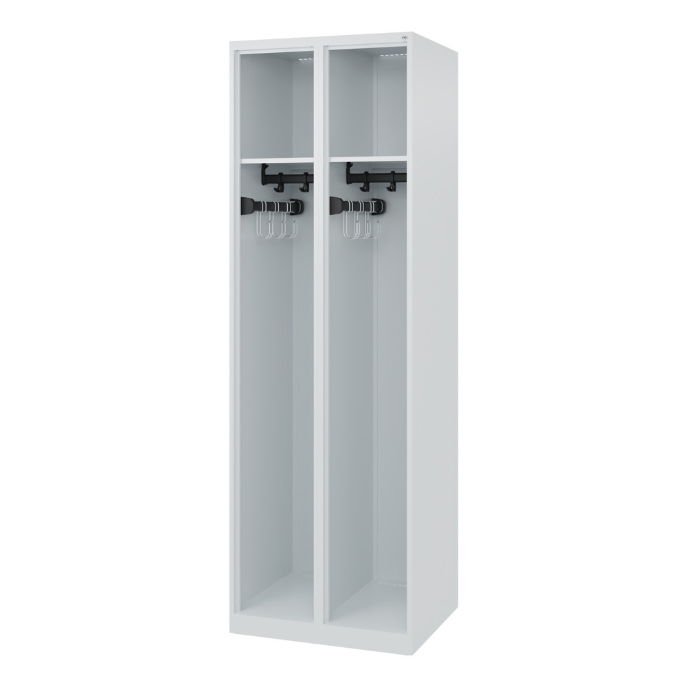 Productafbeelding nr. 1: C+P brandweerkast EXPERT, vloerglijders, 2 compartimenten, hxbxd 1.850 x 600 x 500 mm, lichtgrijs