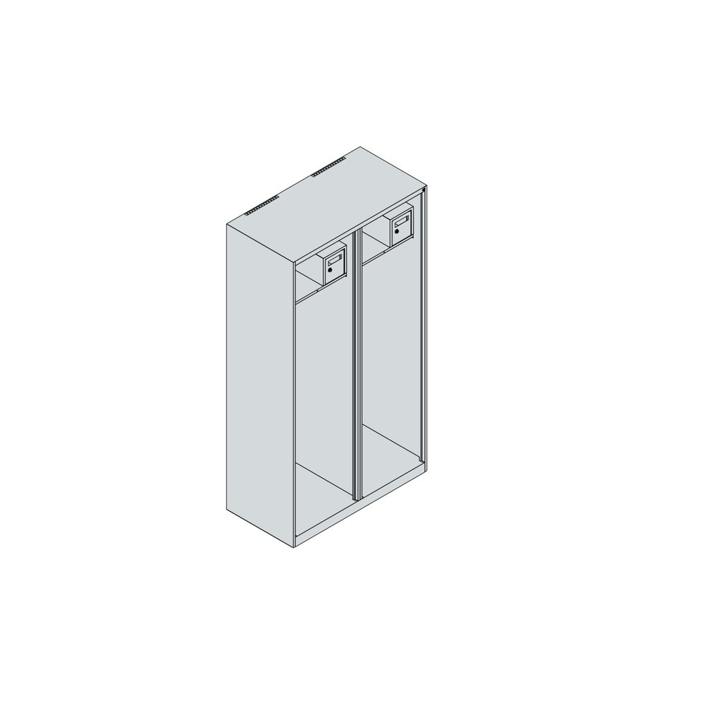 Productafbeelding nr. 4: C+P brandweerkast FLEXO, vloerglijders, 2 compartimenten, hxbxd 1.850 x 1.000 x 500 mm, vuurrood