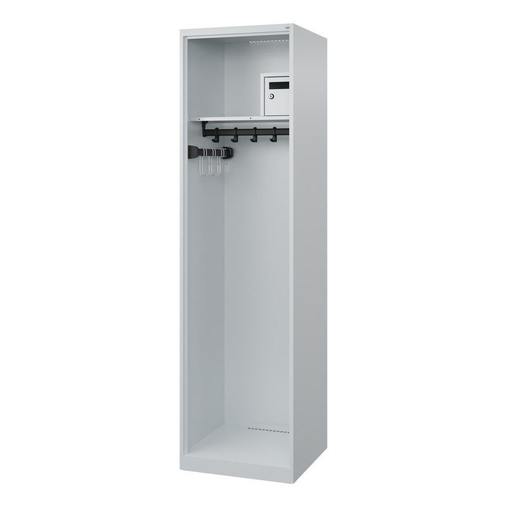 Product afbeelding: C+P brandweerkast FLEXO, vloerglijders, 1 compartiment, hxbxd 1.850 x 500 x 500 mm, lichtgrijs