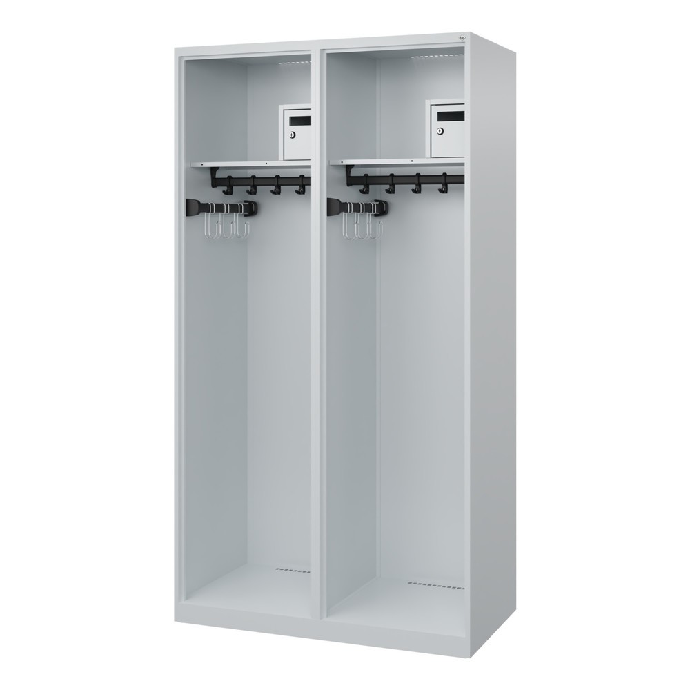 Productafbeelding nr. 1: C+P brandweerkast FLEXO, vloerglijders, 2 compartimenten, hxbxd 1.850 x 1.000 x 500 mm, lichtgrijs