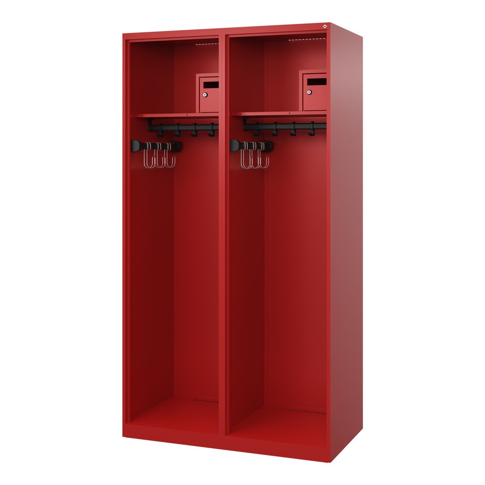 Productafbeelding nr. 1: C+P brandweerkast FLEXO, vloerglijders, 2 compartimenten, hxbxd 1.850 x 1.000 x 500 mm, vuurrood