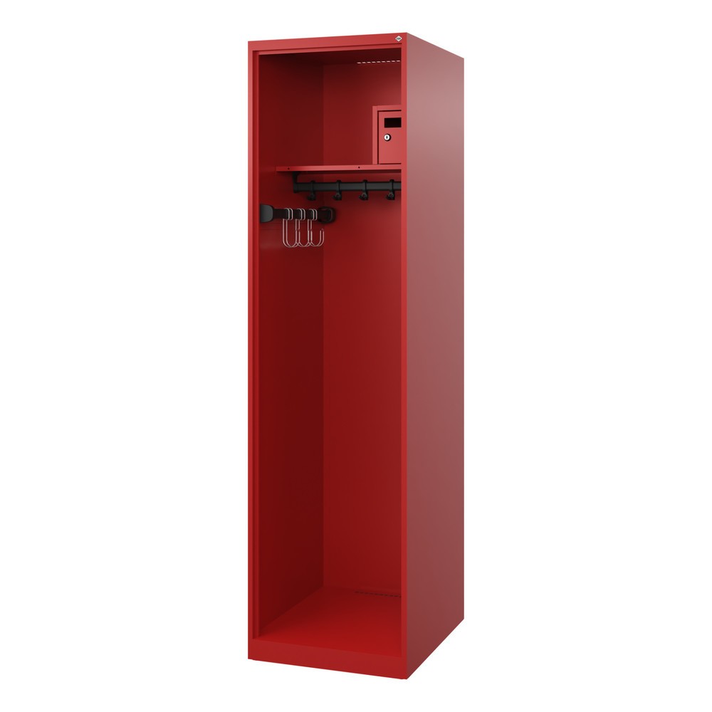 Product afbeelding: C+P brandweerkast FLEXO, vloerglijders, 1 compartiment, hxbxd 1.850 x 500 x 600 mm, vuurrood