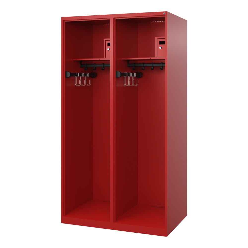 Productafbeelding nr. 1: C+P brandweerkast FLEXO, vloerglijders, 2 compartimenten, hxbxd 1.850 x 1.000 x 600 mm, vuurrood
