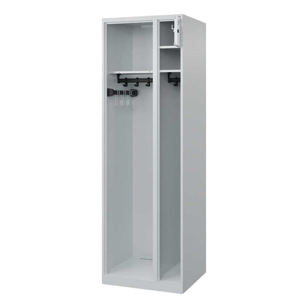 Product afbeelding: C+P brandweerkast KOMBI Open, vloerglijders, 1 compartiment, hxbxd 1.850 x 600 x 500 mm, lichtgrijs