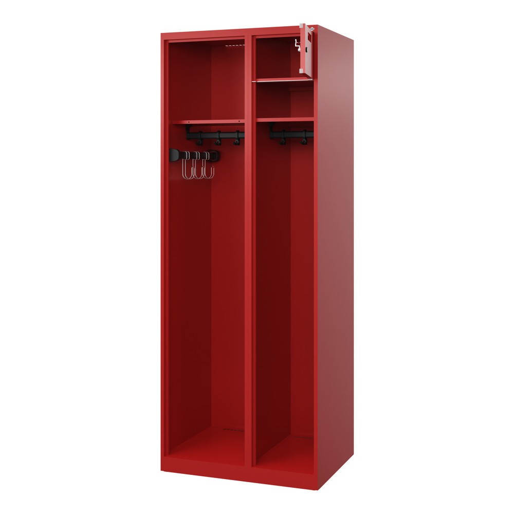 Product afbeelding: C+P brandweerkast KOMBI Open, vloerglijders, 1 compartiment, hxbxd 1.850 x 700 x 500 mm, vuurrood