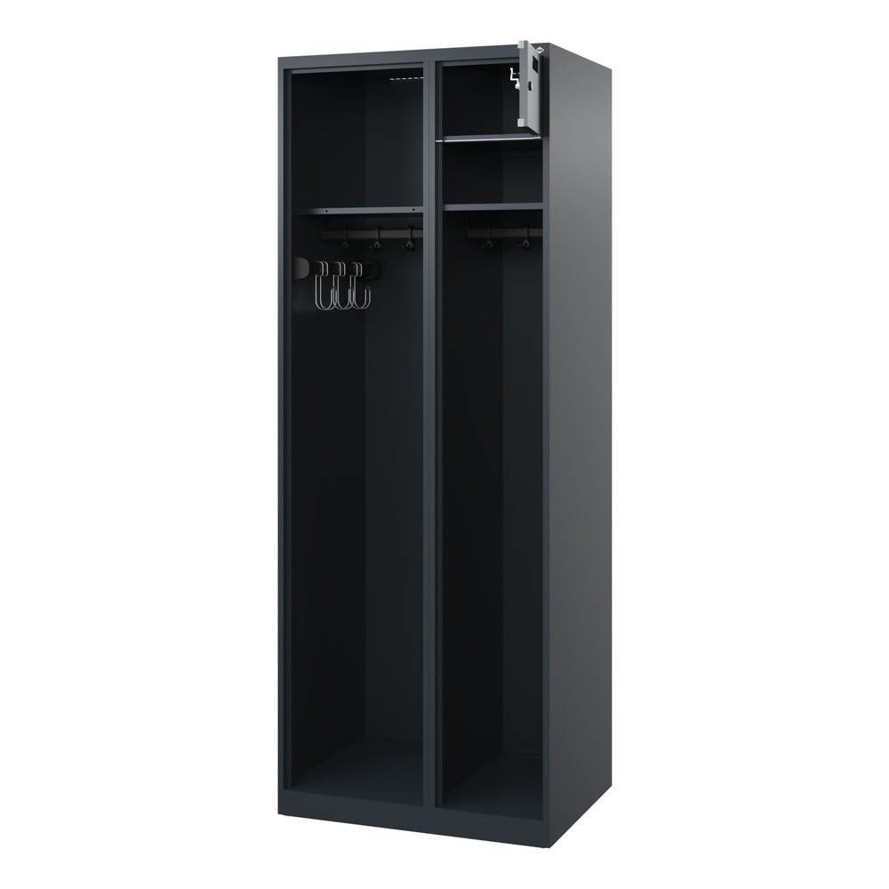 Product afbeelding: C+P brandweerkast KOMBI Open, vloerglijders, 1 compartiment, hxbxd 1.850 x 700 x 500 mm, antracietgrijs