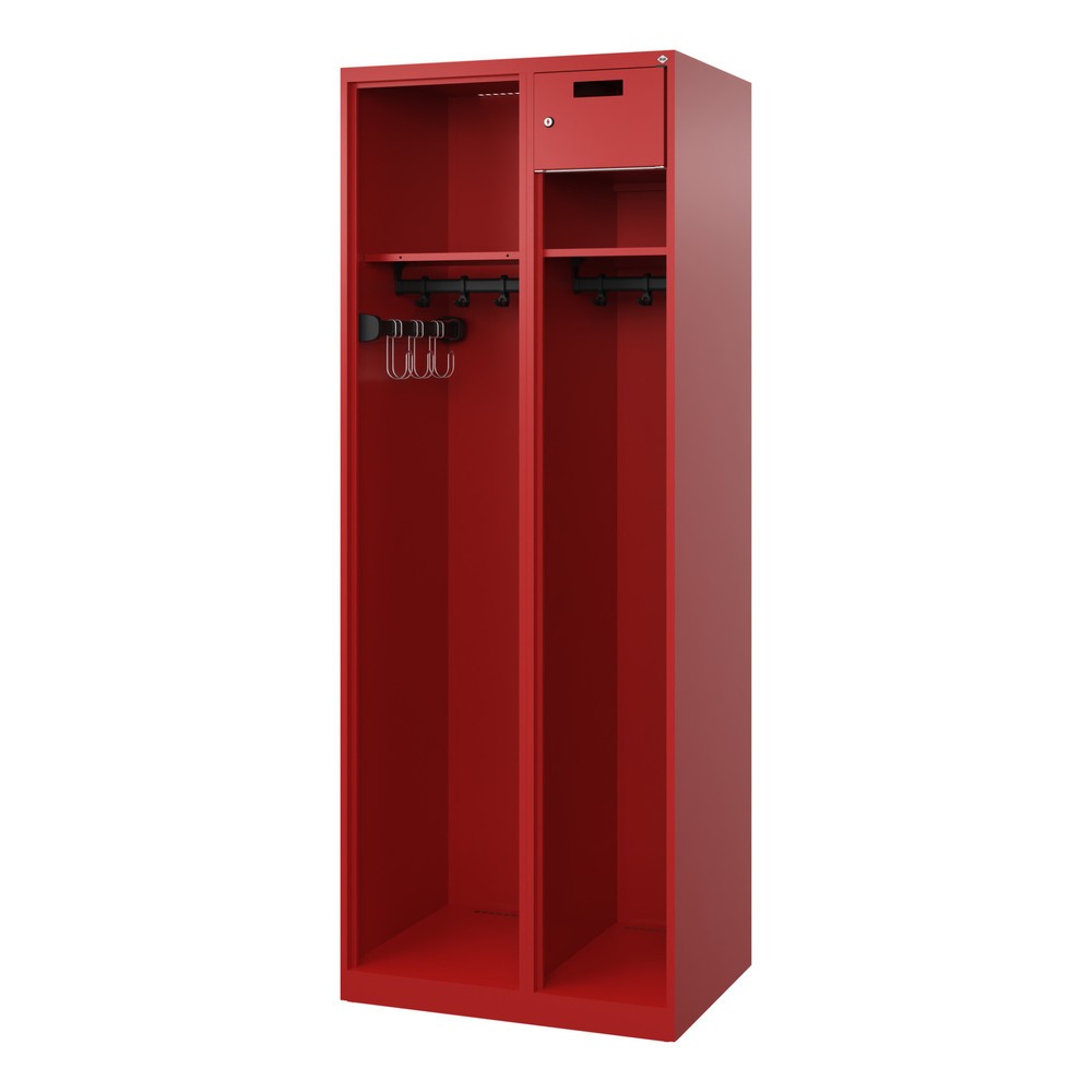 Productafbeelding nr. 4: C+P brandweerkast KOMBI Open, vloerglijders, 1 compartiment, hxbxd 1.850 x 700 x 500 mm, vuurrood