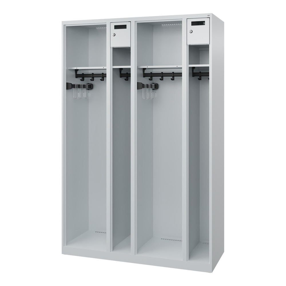 Productafbeelding nr. 4: C+P brandweerkast KOMBI Open, vloerglijders, 2 compartimenten, hxbxd 1.850 x 1.200 x 500 mm, lichtgrijs