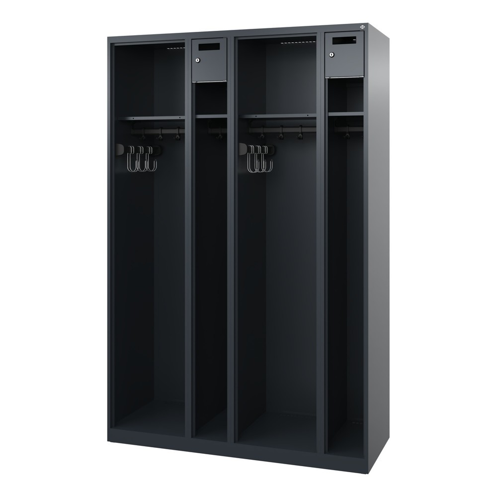 Productafbeelding nr. 4: C+P brandweerkast KOMBI Open, vloerglijders, 2 compartimenten, hxbxd 1.850 x 1.200 x 500 mm, antracietgrijs