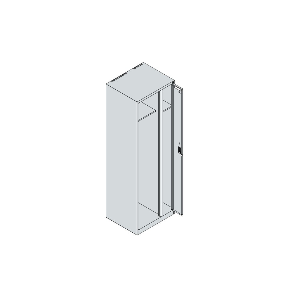 Productafbeelding nr. 4: C+P brandweerkast KOMBI, vloerglijders, 1 compartiment, hxbxd 1.850 x 600 x 500 mm, vuurrood, met helmhouder