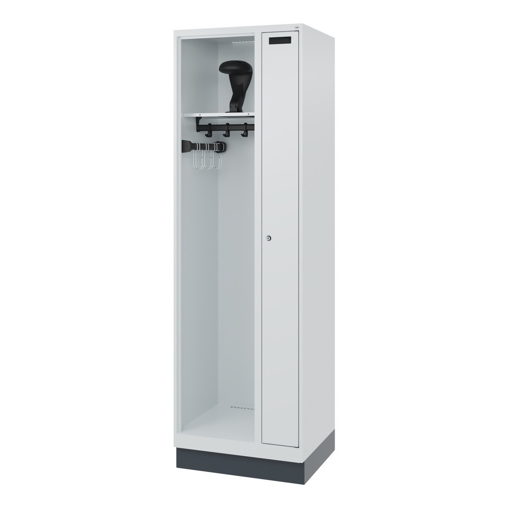 Productafbeelding nr. 5: C+P brandweerkast KOMBI, sokkel, 1 compartiment, hxbxd 1.850 x 600 x 500 mm, lichtgrijs, met helmhouder