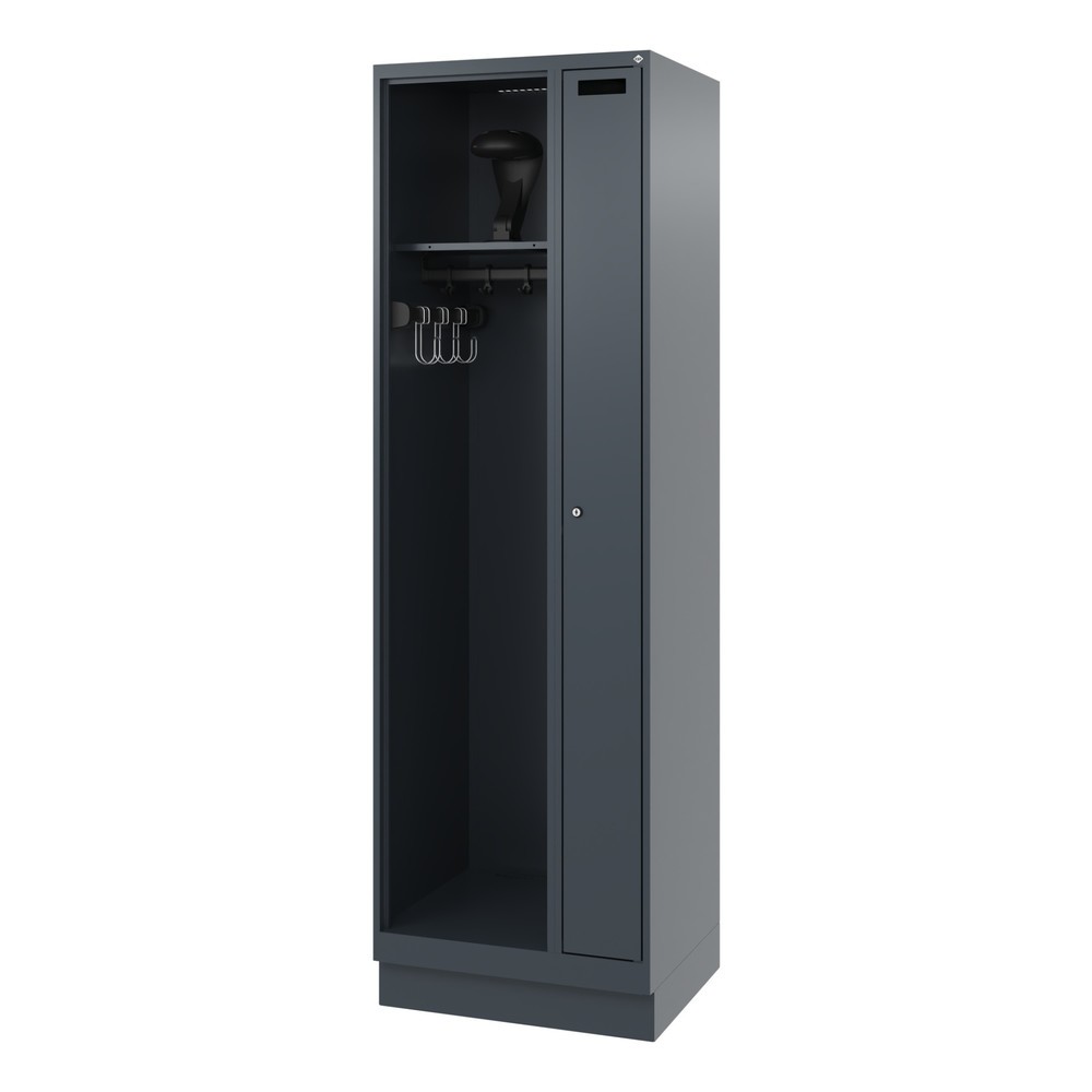 Productafbeelding nr. 5: C+P brandweerkast KOMBI, sokkel, 1 compartiment, hxbxd 1.850 x 600 x 500 mm, antracietgrijs, met helmhouder