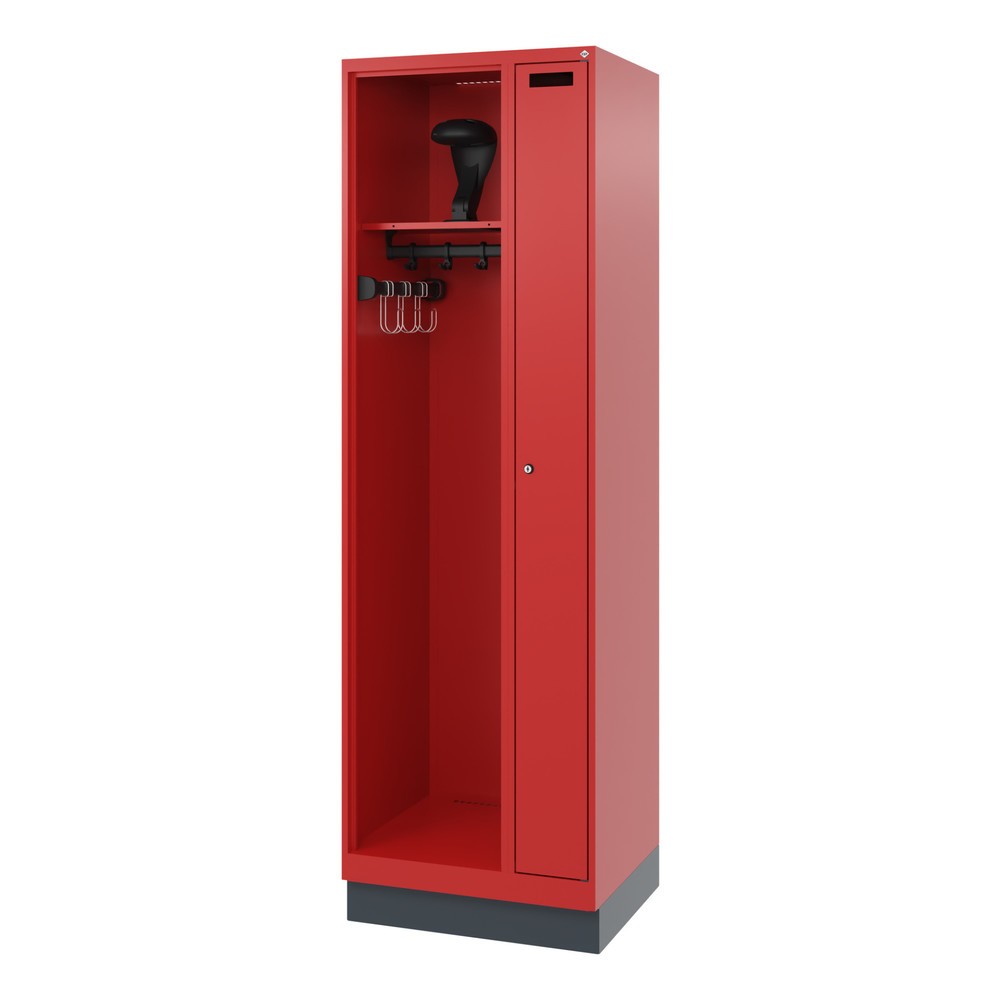 Productafbeelding nr. 5: C+P brandweerkast KOMBI, sokkel, 1 compartiment, hxbxd 1.850 x 600 x 500 mm, vuurrood, met helmhouder