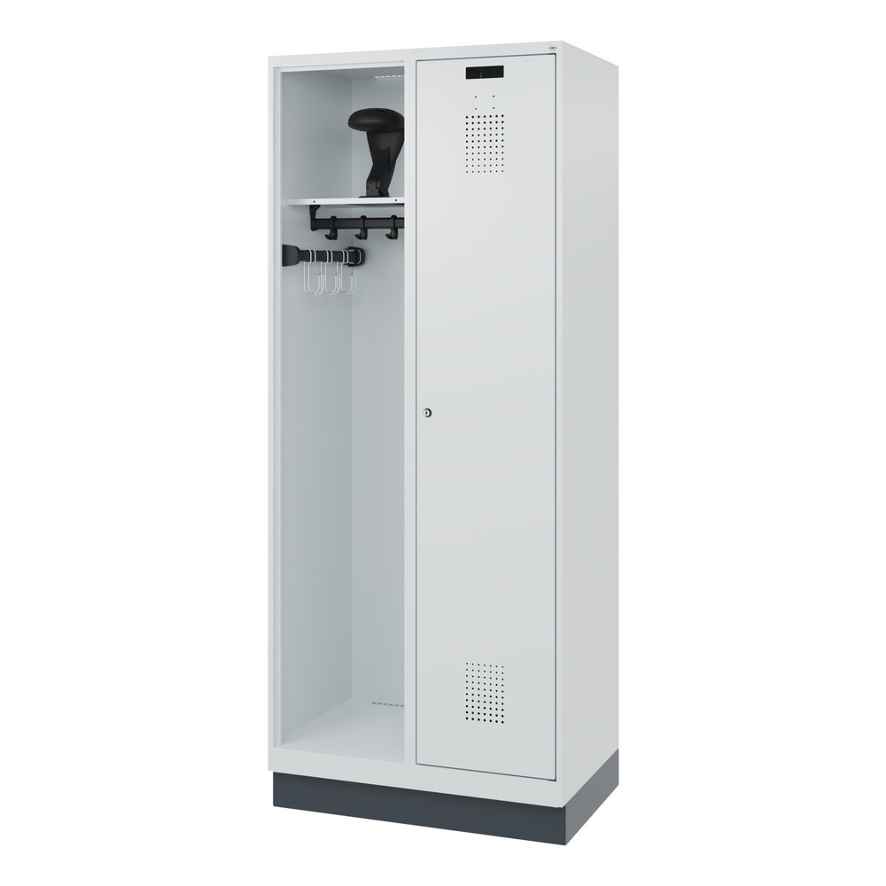 Productafbeelding nr. 5: C+P brandweerkast KOMBI, sokkel, 1 compartiment, hxbxd 1.850 x 800 x 500 mm, lichtgrijs, met helmhouder
