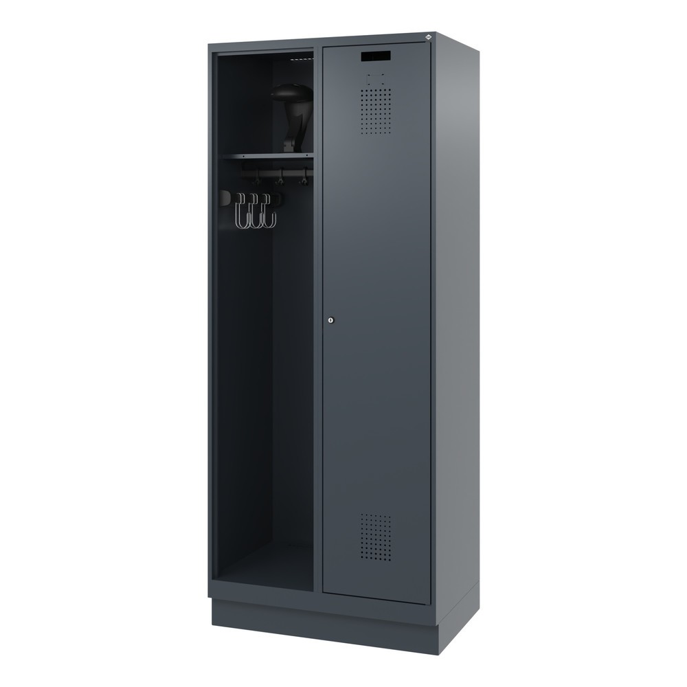 Productafbeelding nr. 5: C+P brandweerkast KOMBI, sokkel, 1 compartiment, hxbxd 1.850 x 800 x 500 mm, antracietgrijs, met helmhouder
