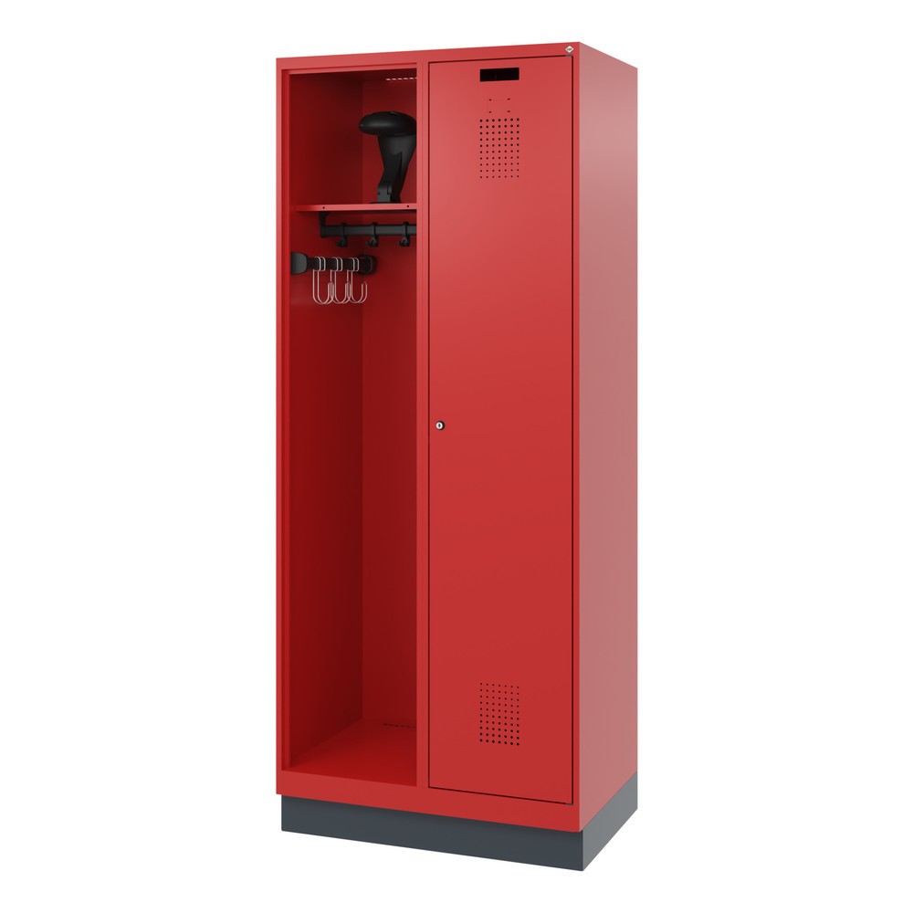 Productafbeelding nr. 5: C+P brandweerkast KOMBI, sokkel, 1 compartiment, hxbxd 1.850 x 800 x 500 mm, vuurrood, met helmhouder
