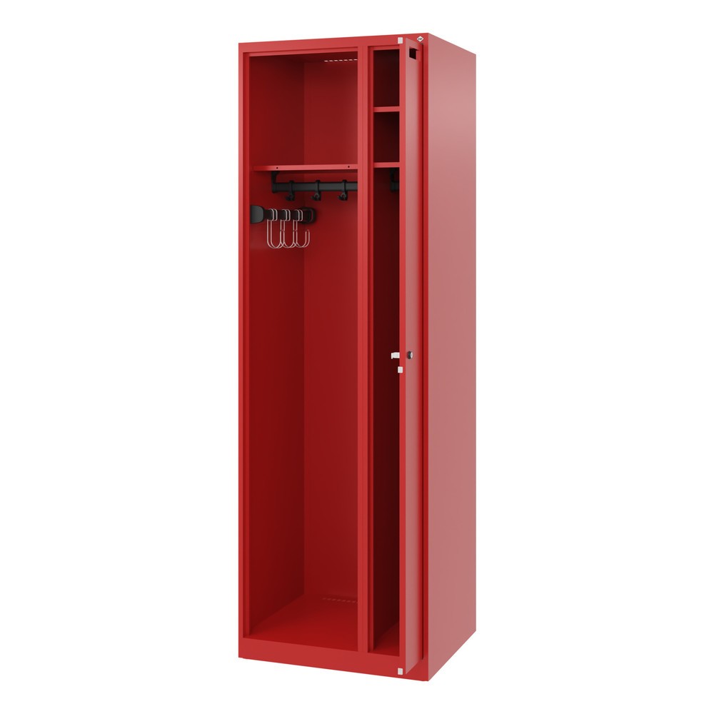 Product afbeelding: C+P brandweerkast KOMBI, vloerglijders, 1 compartiment, hxbxd 1.850 x 600 x 500 mm, vuurrood