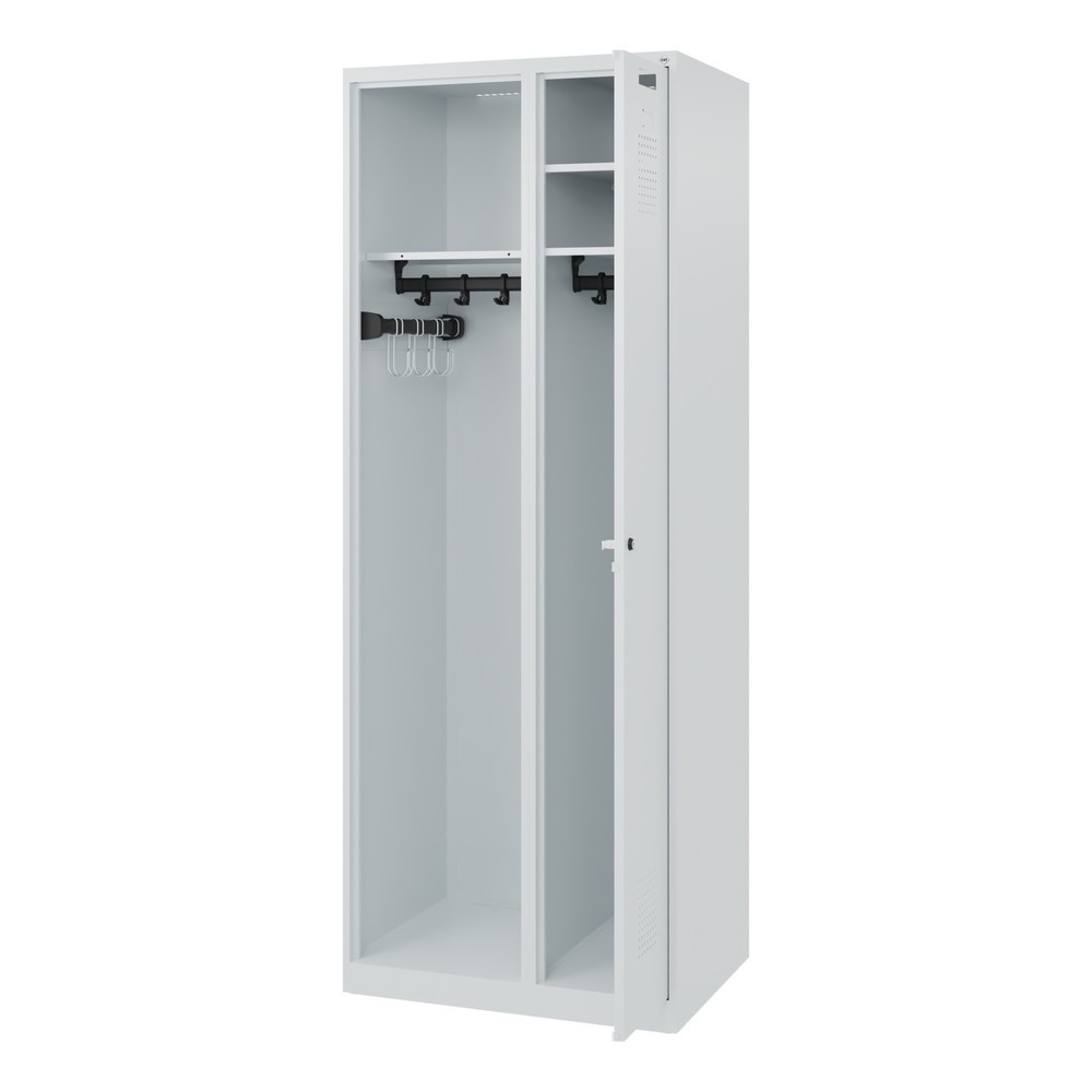 Productafbeelding nr. 1: C+P brandweerkast KOMBI, vloerglijders, 1 compartiment, hxbxd 1.850 x 700 x 500 mm, lichtgrijs
