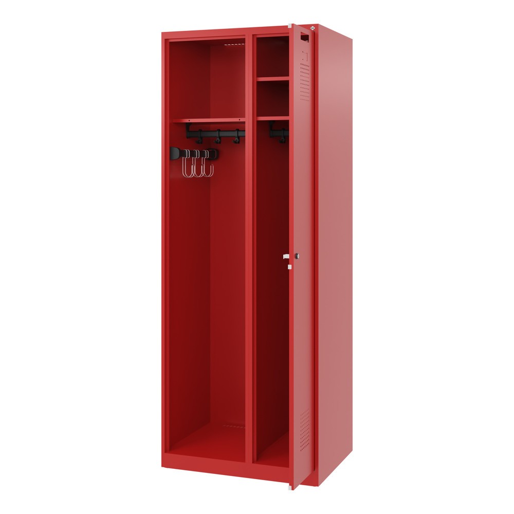 Productafbeelding nr. 1: C+P brandweerkast KOMBI, vloerglijders, 1 compartiment, hxbxd 1.850 x 700 x 500 mm, vuurrood