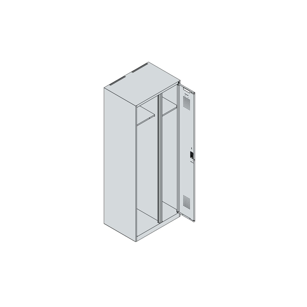 C+P brandweerkast KOMBI, vloerglijders, 1 compartiment, hxbxd 1.850 x 700 x 500 mm, antracietgrijs Productafbeelding nr. 4: C+P brandweerkast KOMBI, vloerglijders, 1 compartiment, hxbxd 1.850 x 700 x 500 mm, antracietgrijs