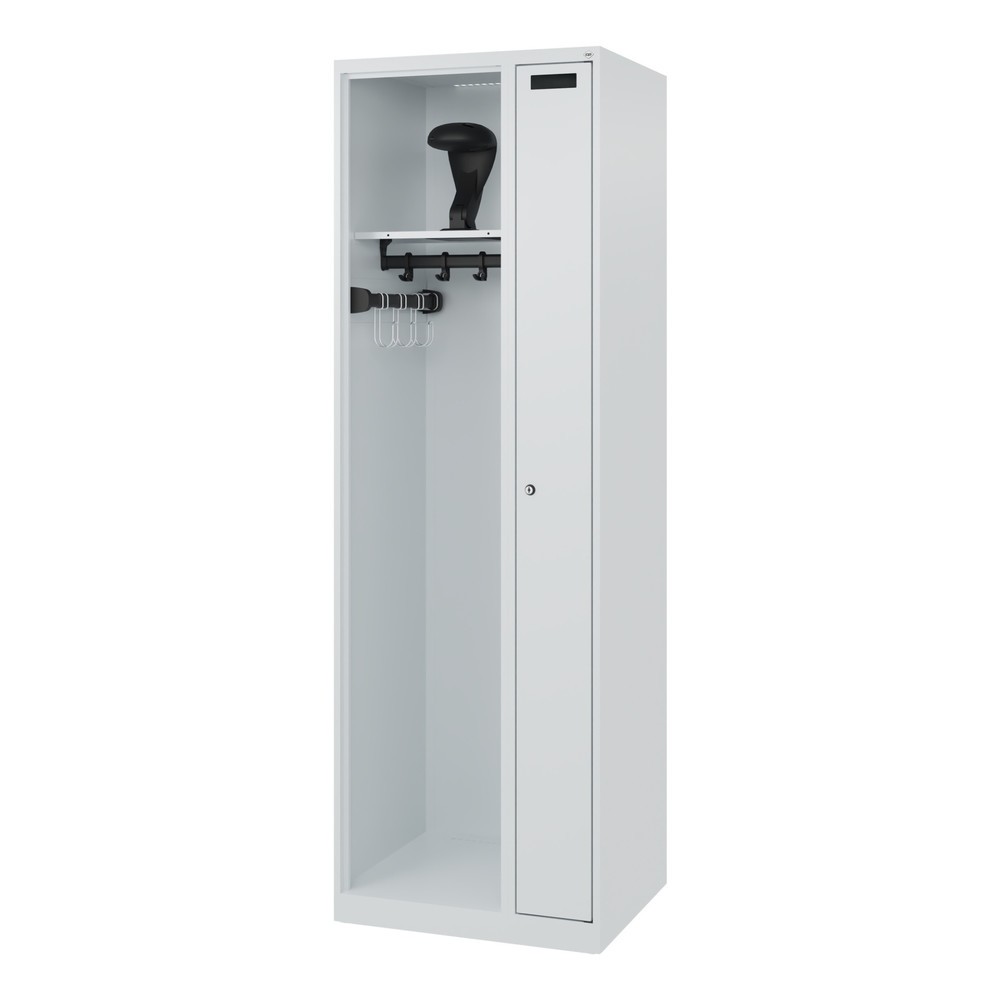 Productafbeelding nr. 5: C+P brandweerkast KOMBI, vloerglijders, 1 compartiment, hxbxd 1.850 x 600 x 500 mm, lichtgrijs, met helmhouder