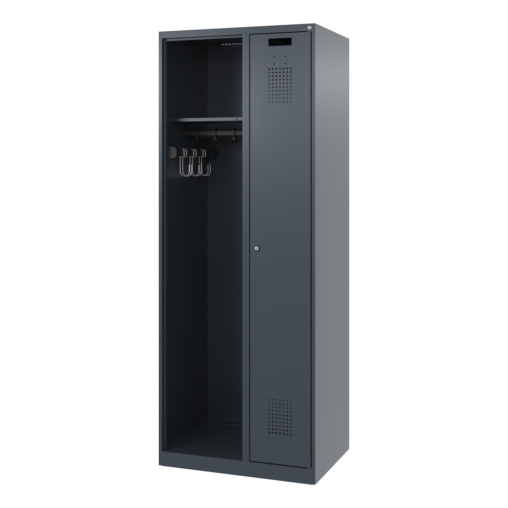 C+P brandweerkast KOMBI, vloerglijders, 1 compartiment, hxbxd 1.850 x 700 x 500 mm, antracietgrijs Productafbeelding nr. 5: C+P brandweerkast KOMBI, vloerglijders, 1 compartiment, hxbxd 1.850 x 700 x 500 mm, antracietgrijs