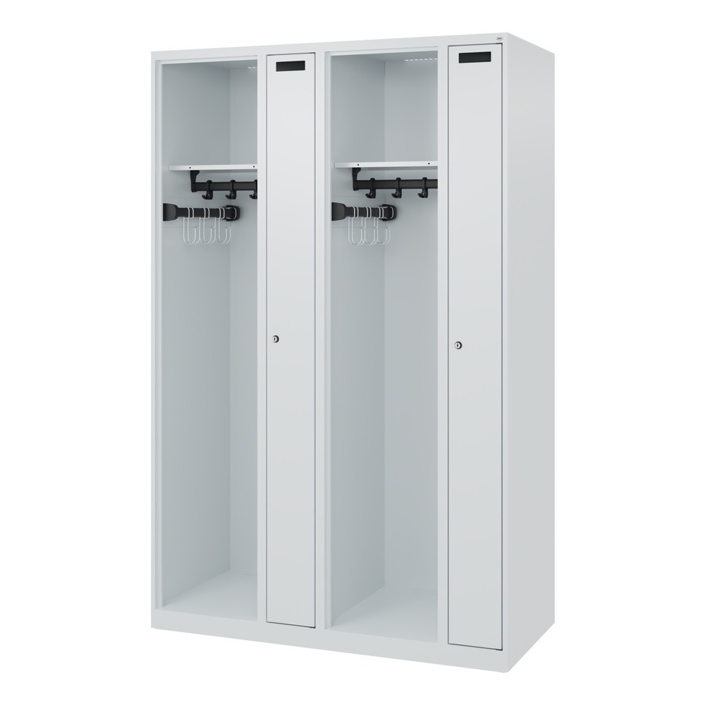 Productafbeelding nr. 5: C+P brandweerkast KOMBI, vloerglijders, 2 compartimenten, hxbxd 1.850 x 1.200 x 500 mm, lichtgrijs