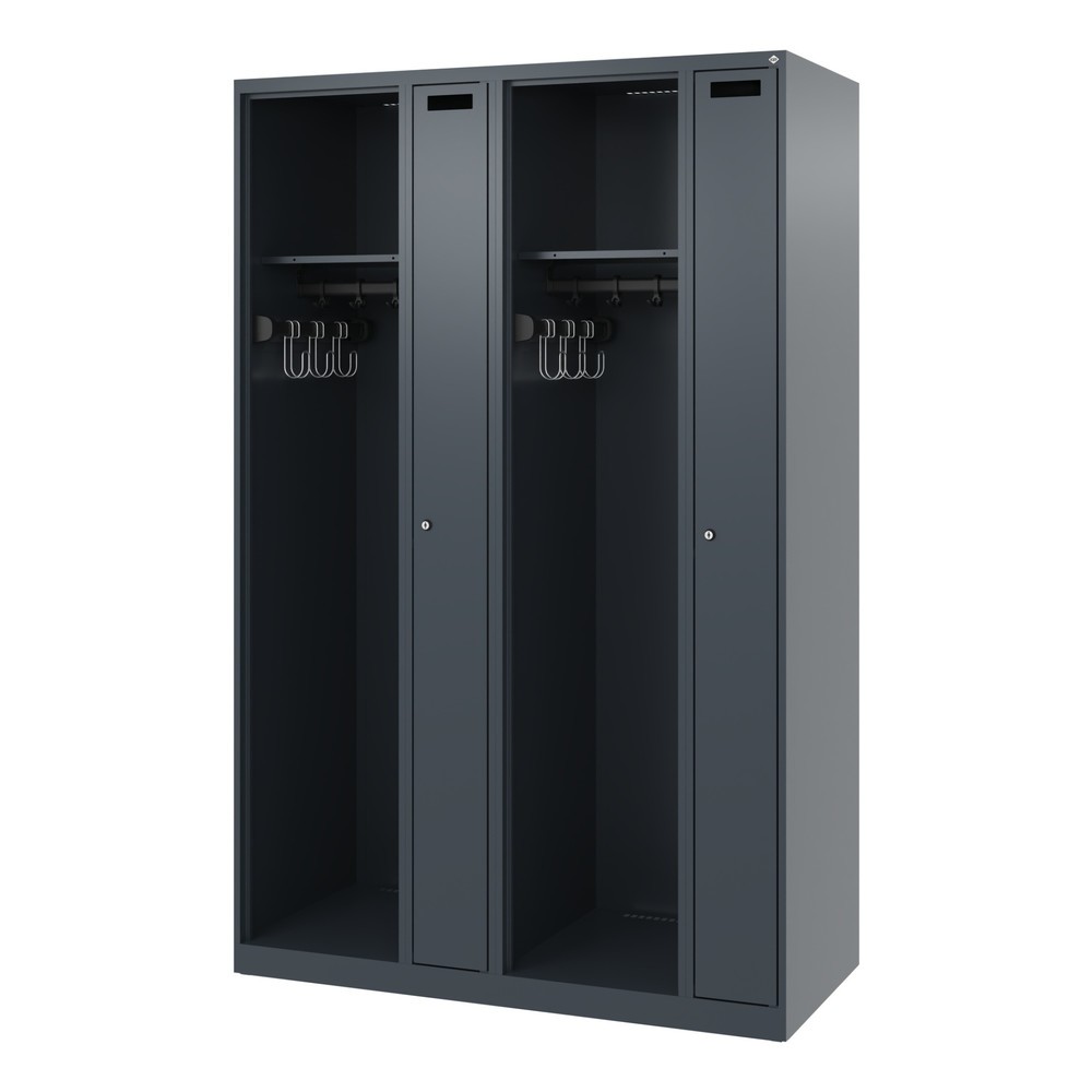 Productafbeelding nr. 5: C+P brandweerkast KOMBI, vloerglijders, 2 compartimenten, hxbxd 1.850 x 1.200 x 500 mm, antracietgrijs