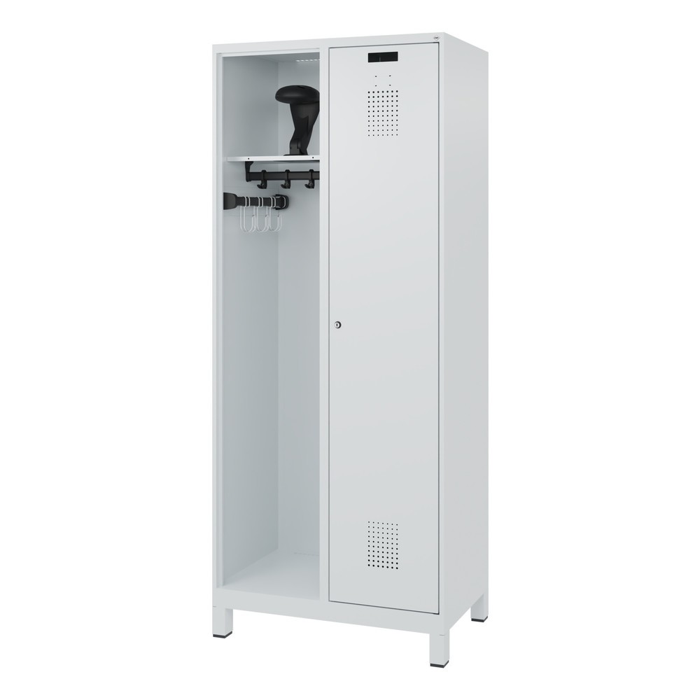 Productafbeelding nr. 5: C+P brandweerkast KOMBI, voeten, 1 compartiment, hxbxd 1.850 x 800 x 500 mm, lichtgrijs, met helmhouder