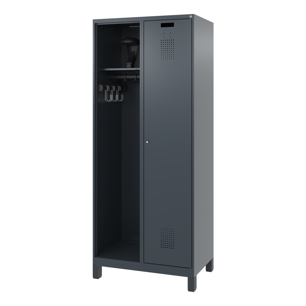 Productafbeelding nr. 5: C+P brandweerkast KOMBI, voeten, 1 compartiment, hxbxd 1.850 x 800 x 500 mm, antracietgrijs, met helmhouder