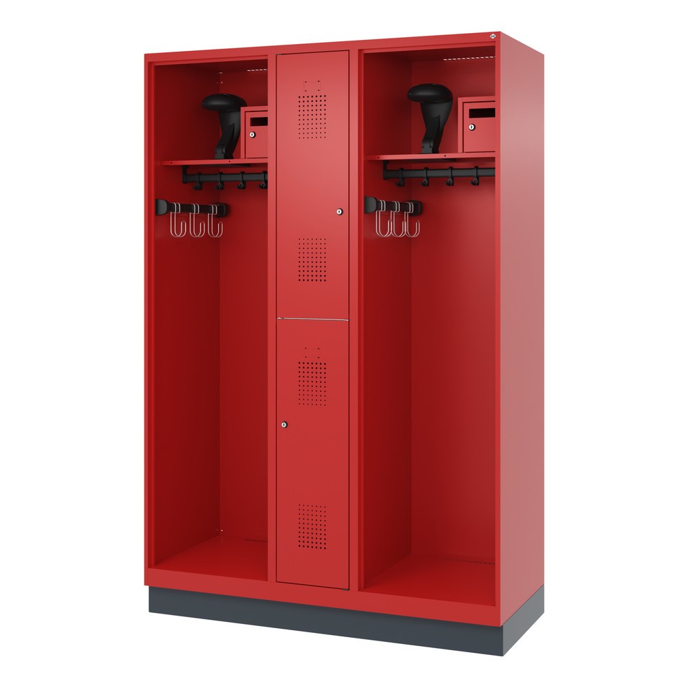 Productafbeelding nr. 5: C+P brandweerkast MAXI, sokkel, hxbxd 1.850 x 1.300 x 500 mm, vuurrood, met helmhouder