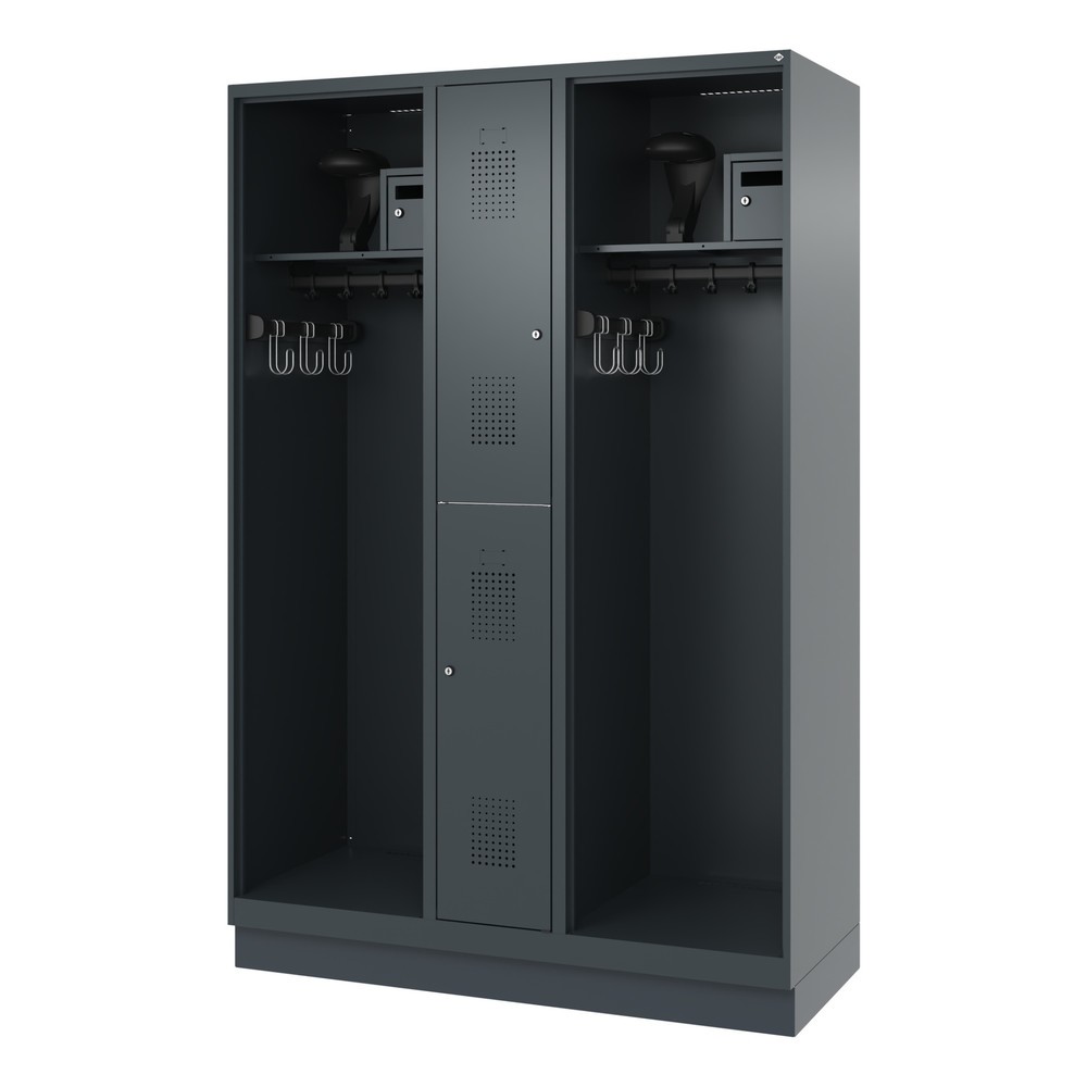 Productafbeelding nr. 5: C+P brandweerkast MAXI, sokkel, hxbxd 1.850 x 1.300 x 500 mm, antracietgrijs, met helmhouder