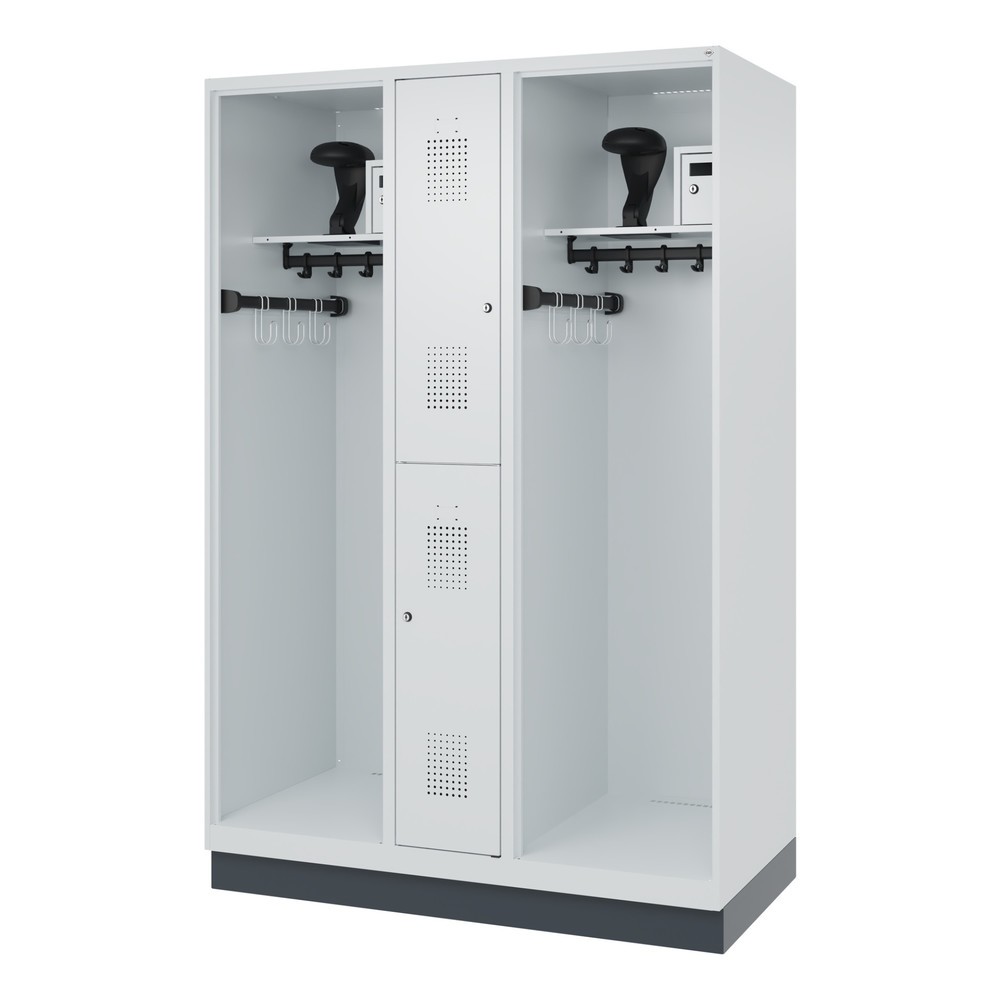 Productafbeelding nr. 5: C+P brandweerkast MAXI, sokkel, hxbxd 1.850 x 1.300 x 600 mm, lichtgrijs, met helmhouder