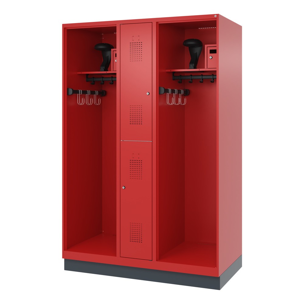Productafbeelding nr. 5: C+P brandweerkast MAXI, sokkel, hxbxd 1.850 x 1.300 x 600 mm, vuurrood, met helmhouder