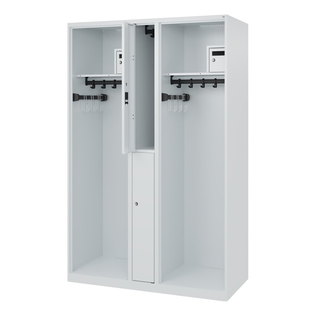 Product afbeelding: C+P brandweerkast MAXI, vloerglijders, hxbxd 1.850 x 1.200 x 500 mm, lichtgrijs