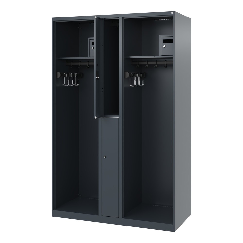 Product afbeelding: C+P brandweerkast MAXI, vloerglijders, hxbxd 1.850 x 1.200 x 500 mm, antracietgrijs