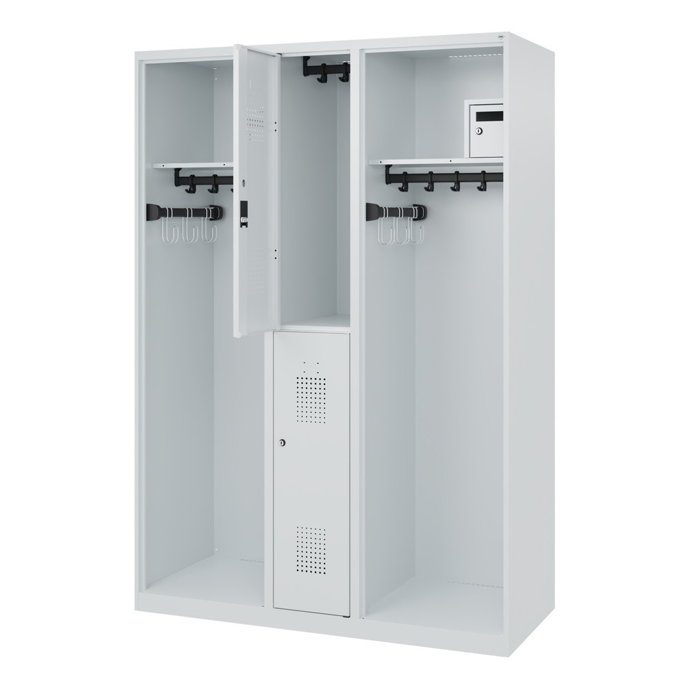 Product afbeelding: C+P brandweerkast MAXI, vloerglijders, hxbxd 1.850 x 1.300 x 500 mm, lichtgrijs