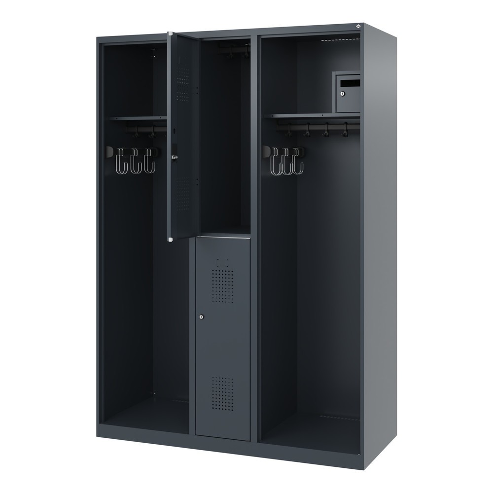Product afbeelding: C+P brandweerkast MAXI, vloerglijders, hxbxd 1.850 x 1.300 x 500 mm, antracietgrijs