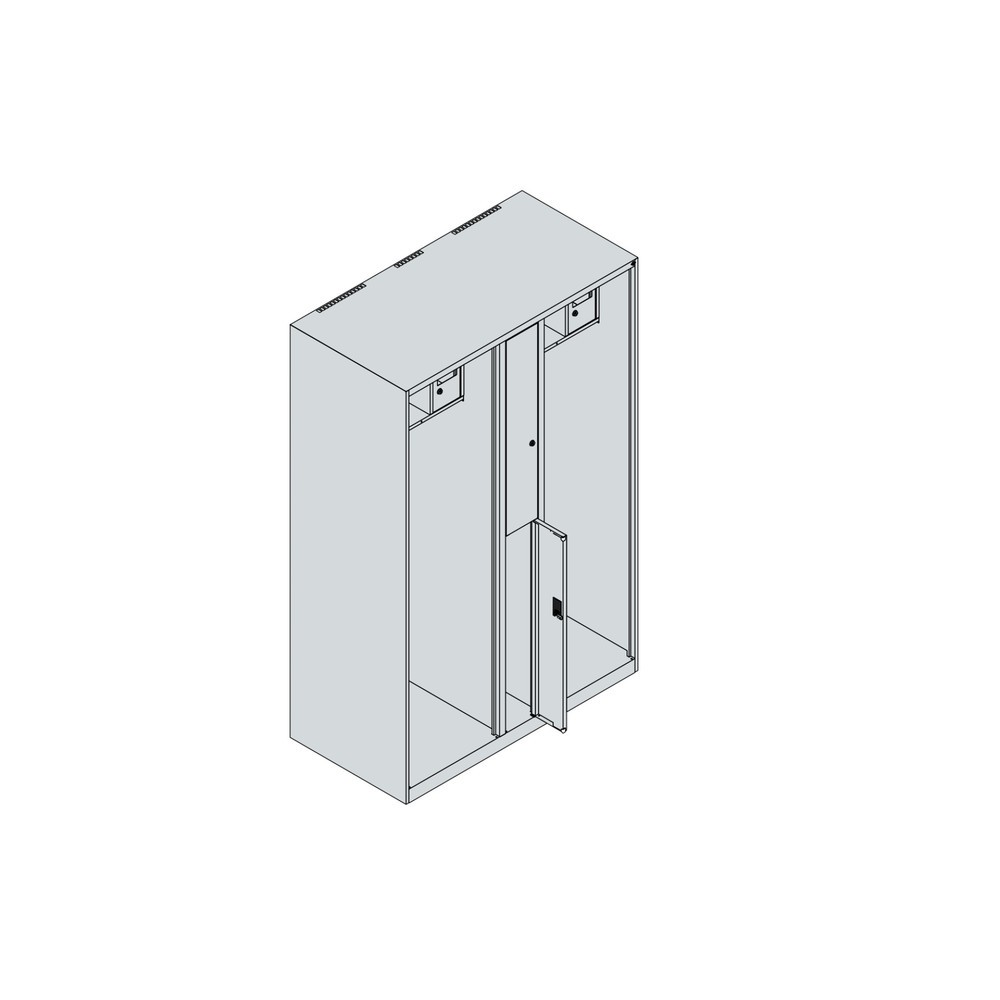 Productafbeelding nr. 4: C+P brandweerkast MAXI, vloerglijders, hxbxd 1.850 x 1.200 x 600 mm, lichtgrijs, met helmhouder