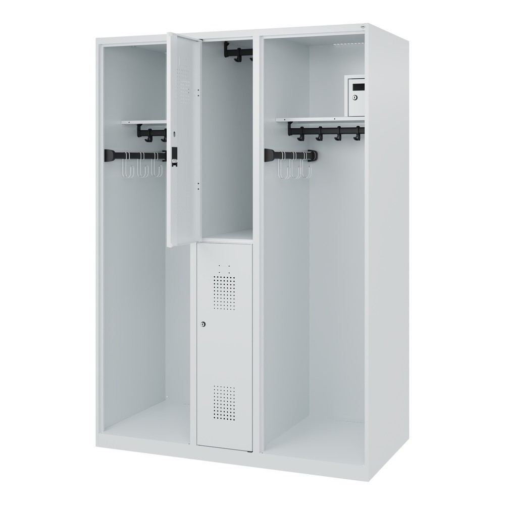 Product afbeelding: C+P brandweerkast MAXI, vloerglijders, hxbxd 1.850 x 1.300 x 600 mm, lichtgrijs