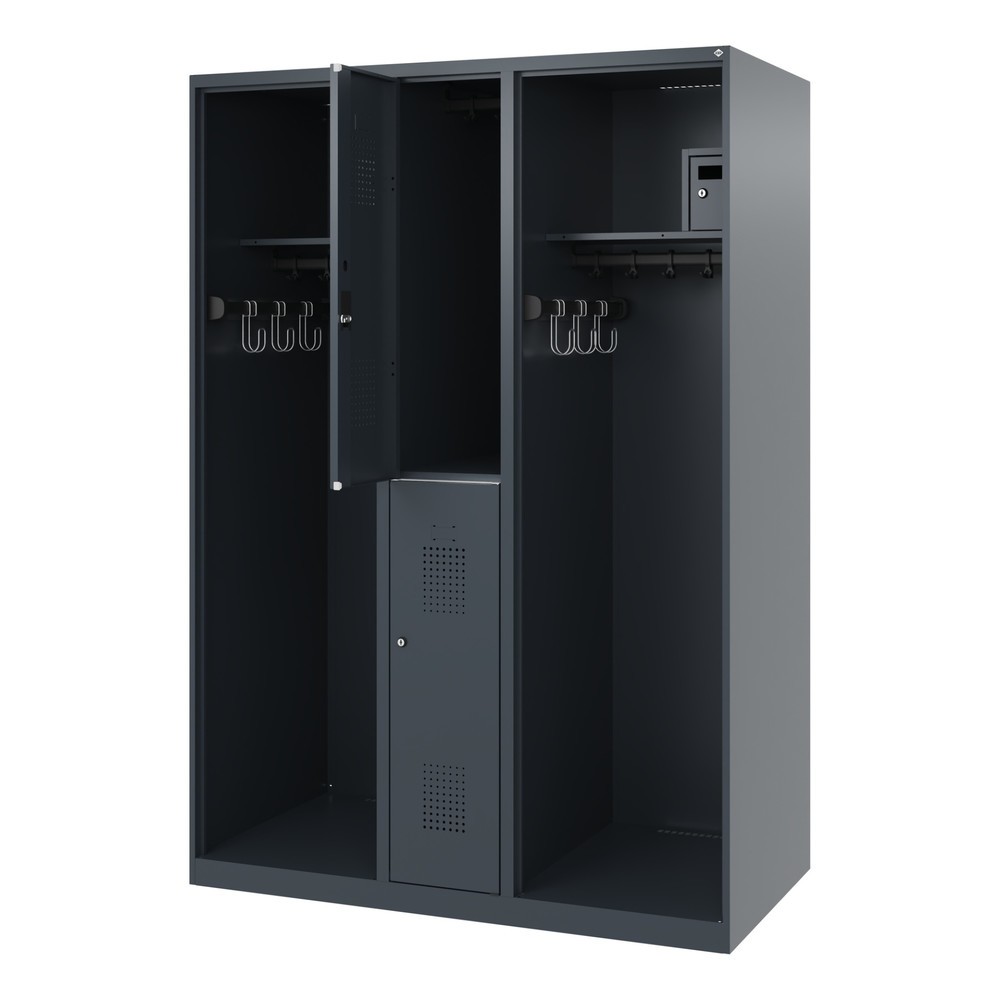 Product afbeelding: C+P brandweerkast MAXI, vloerglijders, hxbxd 1.850 x 1.300 x 600 mm, antracietgrijs