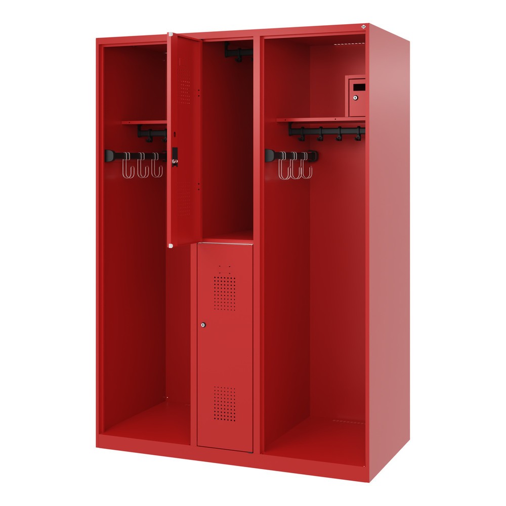 Product afbeelding: C+P brandweerkast MAXI, vloerglijders, hxbxd 1.850 x 1.300 x 600 mm, vuurrood
