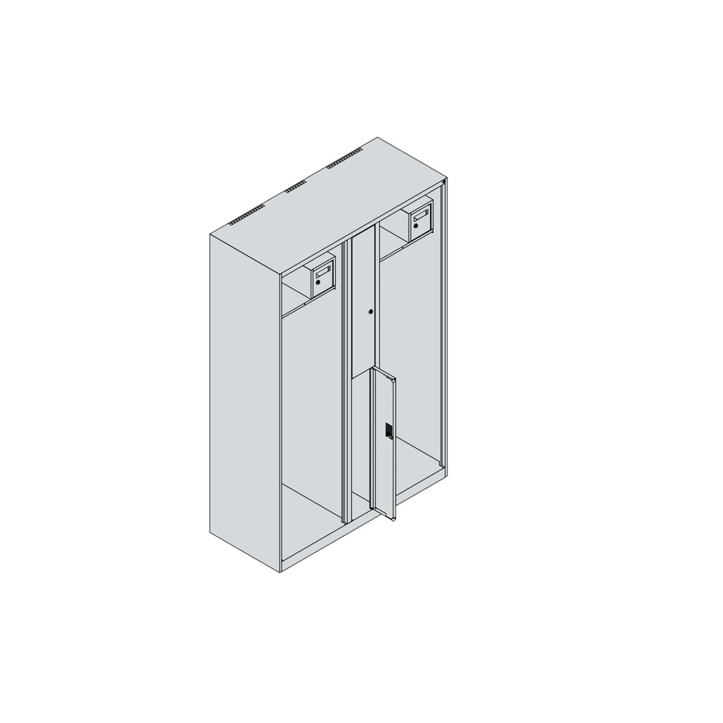 C+P brandweerkast MAXI, voeten, hxbxd 1.850 x 1.200 x 500 mm, antracietgrijs, met helmhouder Productafbeelding nr. 4: C+P brandweerkast MAXI, voeten, hxbxd 1.850 x 1.200 x 500 mm, antracietgrijs, met helmhouder