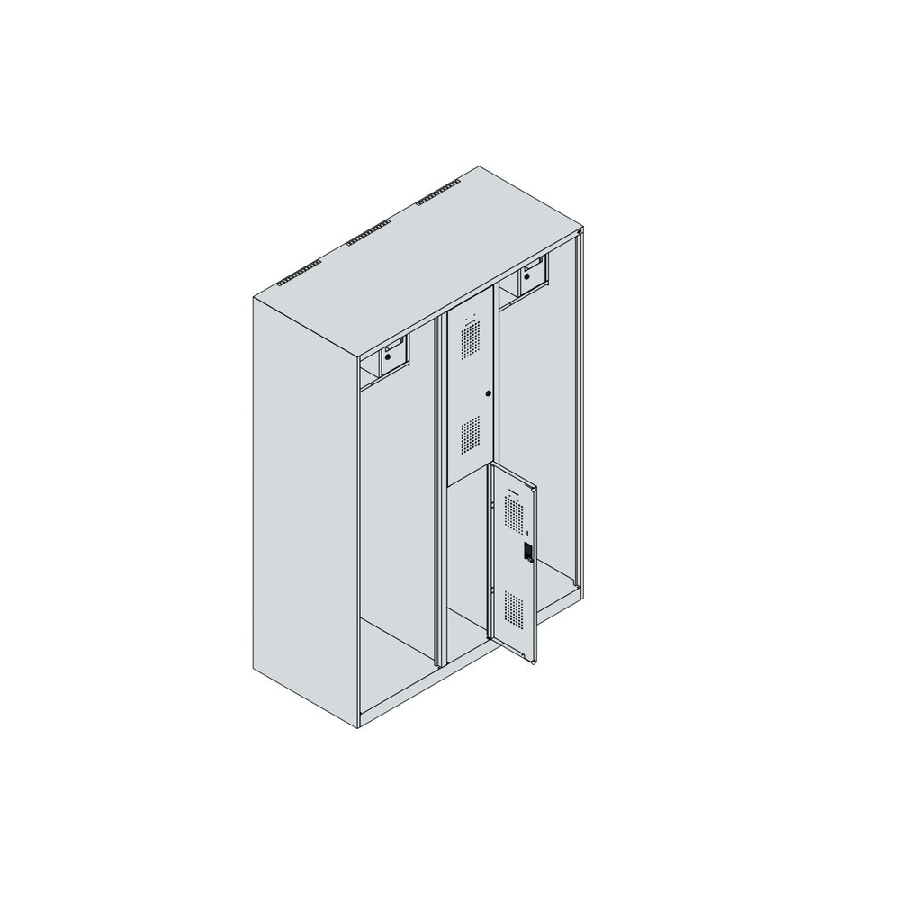 Productafbeelding nr. 4: C+P brandweerkast MAXI, vloerglijders, hxbxd 1.850 x 1.300 x 600 mm, antracietgrijs, met helmhouder