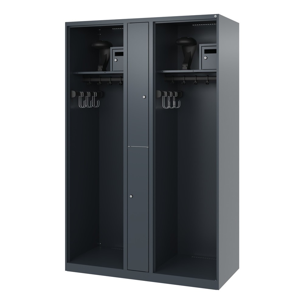 Productafbeelding nr. 5: C+P brandweerkast MAXI, vloerglijders, hxbxd 1.850 x 1.200 x 500 mm, antracietgrijs, met helmhouder