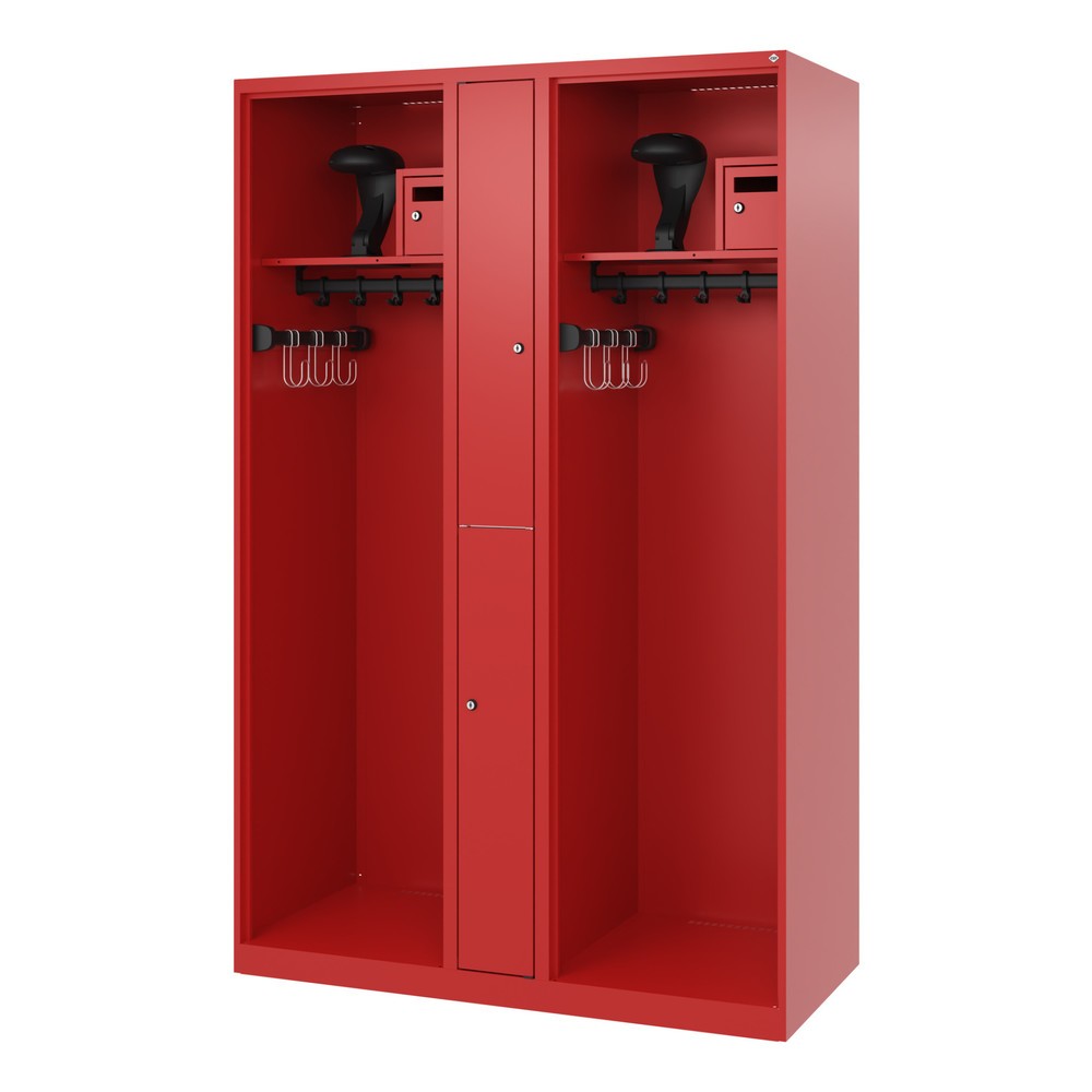 Productafbeelding nr. 5: C+P brandweerkast MAXI, vloerglijders, hxbxd 1.850 x 1.200 x 500 mm, vuurrood, met helmhouder