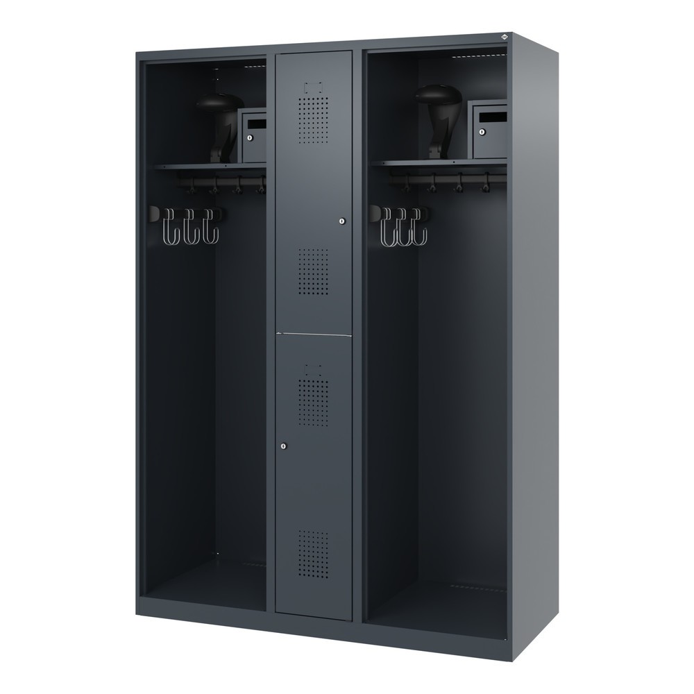 Productafbeelding nr. 5: C+P brandweerkast MAXI, vloerglijders, hxbxd 1.850 x 1.300 x 500 mm, antracietgrijs, met helmhouder