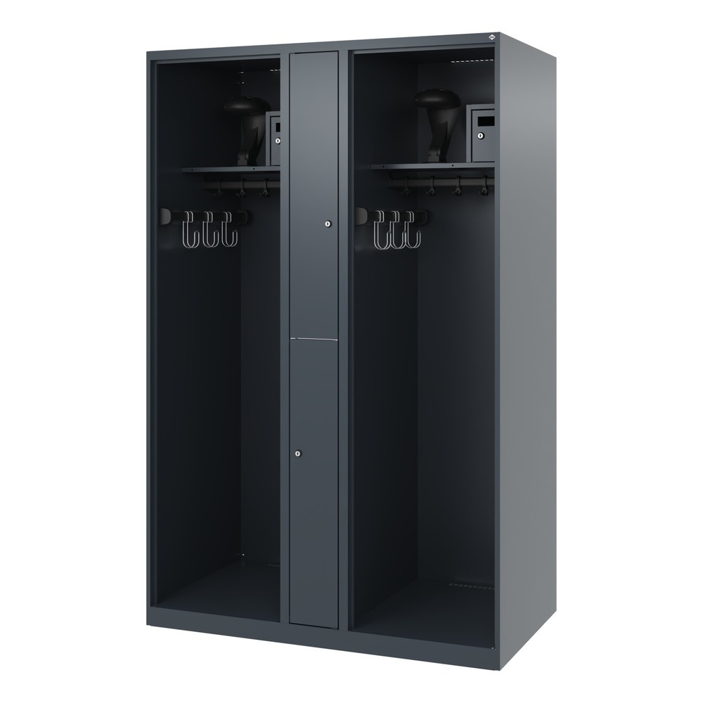 Productafbeelding nr. 5: C+P brandweerkast MAXI, vloerglijders, hxbxd 1.850 x 1.200 x 600 mm, antracietgrijs, met helmhouder