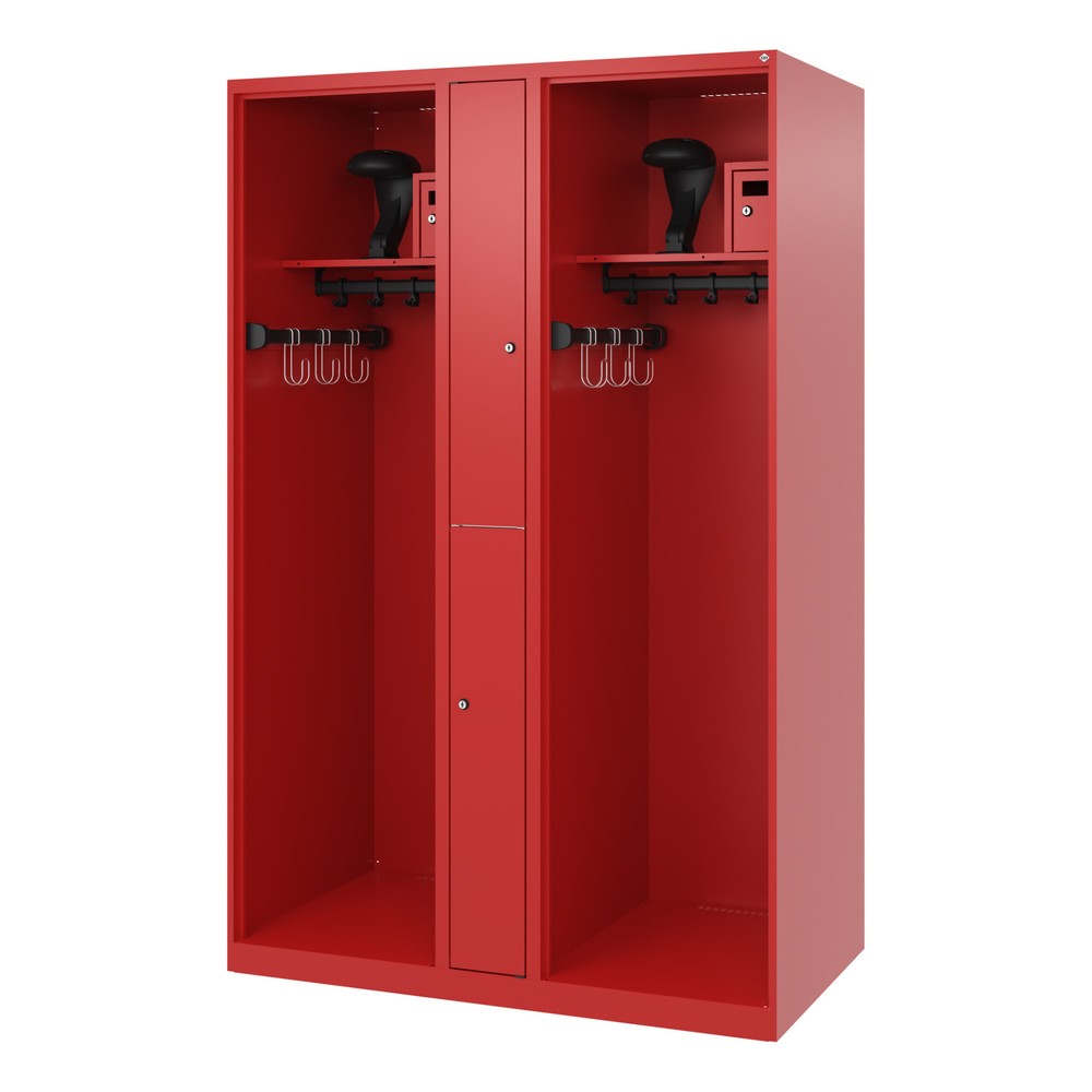 Productafbeelding nr. 5: C+P brandweerkast MAXI, vloerglijders, hxbxd 1.850 x 1.200 x 600 mm, vuurrood, met helmhouder