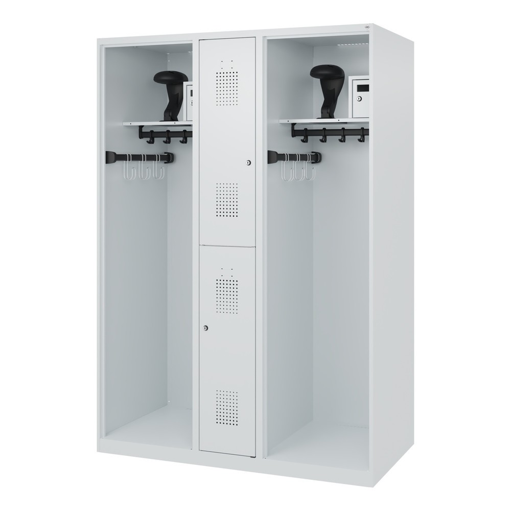 Productafbeelding nr. 5: C+P brandweerkast MAXI, vloerglijders, hxbxd 1.850 x 1.300 x 600 mm, lichtgrijs, met helmhouder